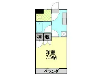 シャトレーヒグチ(1K/3階)の間取り写真