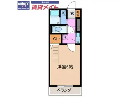 VICTORIA HOUSE 千里(1K/1階)の間取り写真