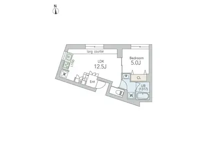 GRANDUO大森山王2(1LDK/1階)の間取り写真