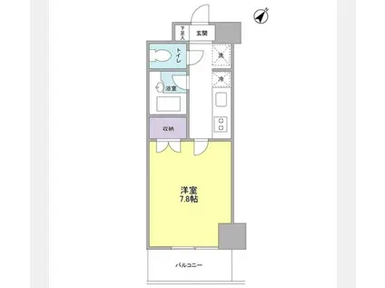 サンフラワー第6(1K/9階)の間取り写真