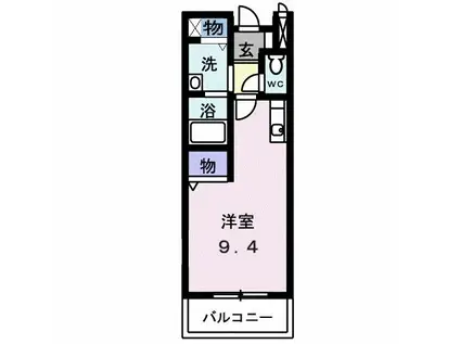 MAHALO(1K/2階)の間取り写真