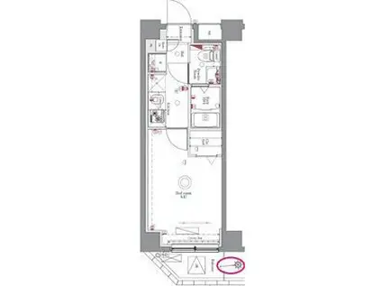 REXZY西川口AZIV(1K/8階)の間取り写真