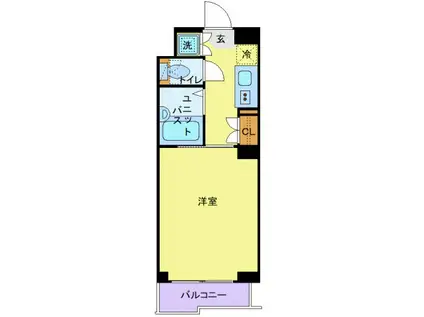 ルーブル芝公園(1K/8階)の間取り写真