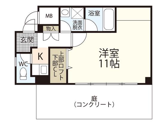 児玉ビル(1K/1階)の間取り写真