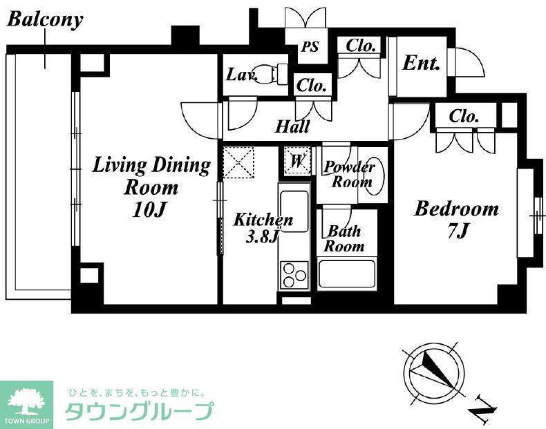 ガーデン渋谷氷川(1LDK/3階)の間取り写真