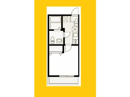LEAVELPREMIO横濱岸根(1K/1階)の間取り写真