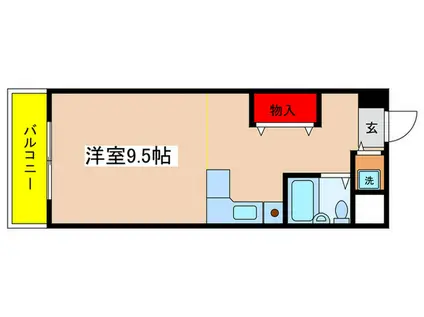 フォルテシムラ(ワンルーム/4階)の間取り写真