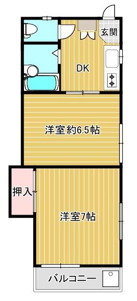 エスパシオ田無(2DK/2階)の間取り写真