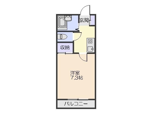 シーフロント長谷川(1K/2階)の間取り写真