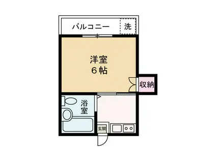 カルム代田橋(1K/1階)の間取り写真