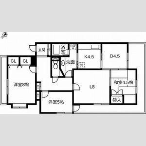 三旺マンション第二社台(3LDK/2階)の間取り写真