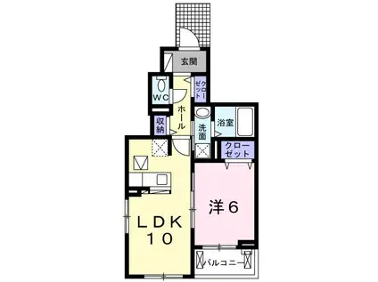 サンライズテラス(1LDK/1階)の間取り写真