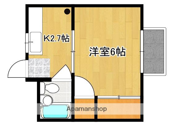 ハイツ中根(1K/1階)の間取り写真
