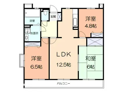 アルカンシエル(3LDK/3階)の間取り写真
