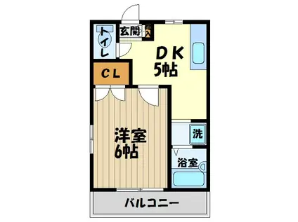 ミントハウス(1DK/1階)の間取り写真