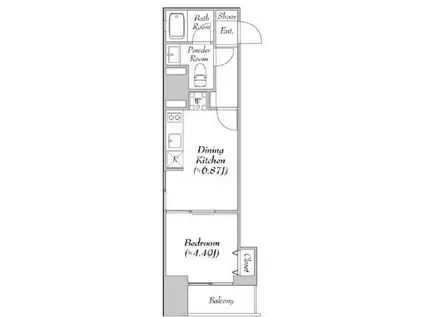 エルスタンザ神田須田町(1DK/5階)の間取り写真