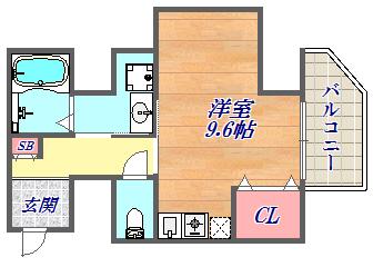 KITANO FLATS PLUS(ワンルーム/5階)の間取り写真