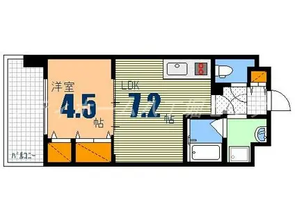 KATAYAMA BLDG 27(1LDK/4階)の間取り写真