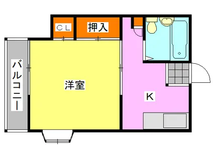 YSコーポ高根台(1K/2階)の間取り写真