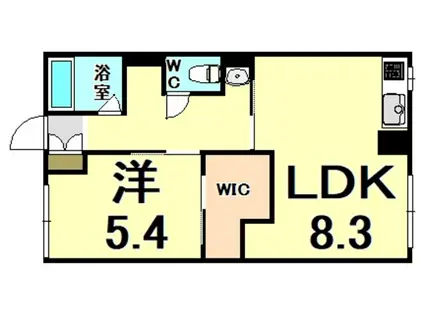 山本ハイツ(1LDK/1階)の間取り写真