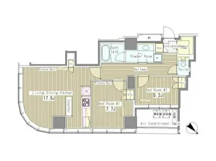 MY TOWER RESIDENCE(2LDK/24階)の間取り写真