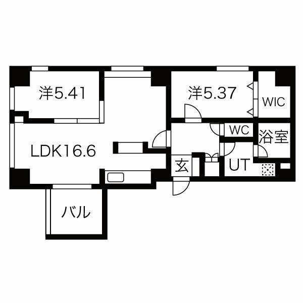 C・P・PURE隼人町(2LDK/4階)の間取り写真