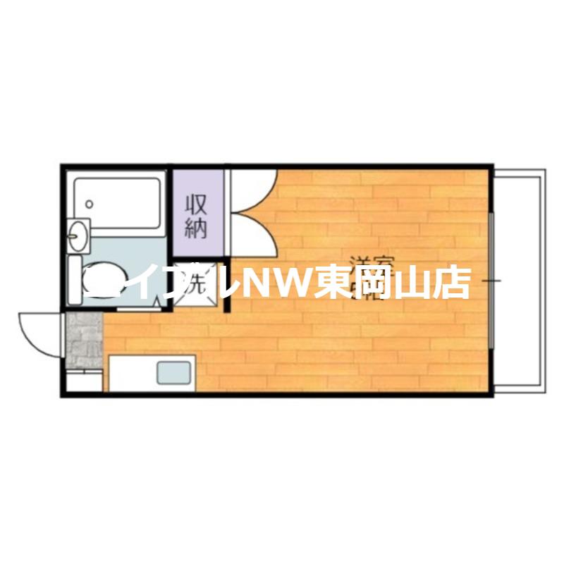 メゾン司B館(ワンルーム/2階)の間取り写真