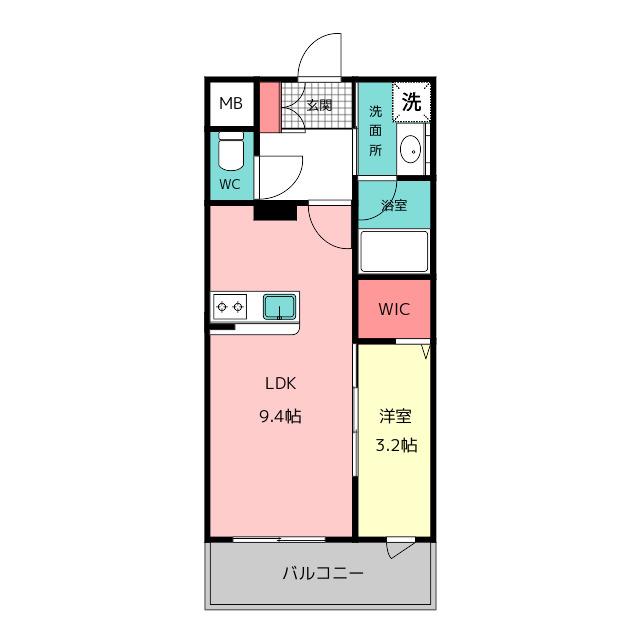 FIRST博多駅前ビル(1LDK/3階)の間取り写真