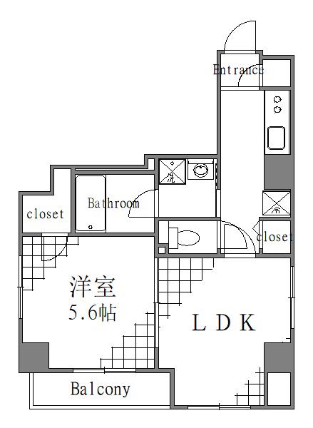 アセンション アイディ 浅草(1DK/2階)の間取り写真