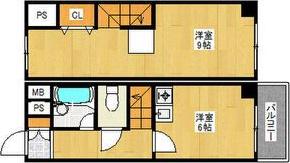 エフアール城東中央(1DK/2階)の間取り写真