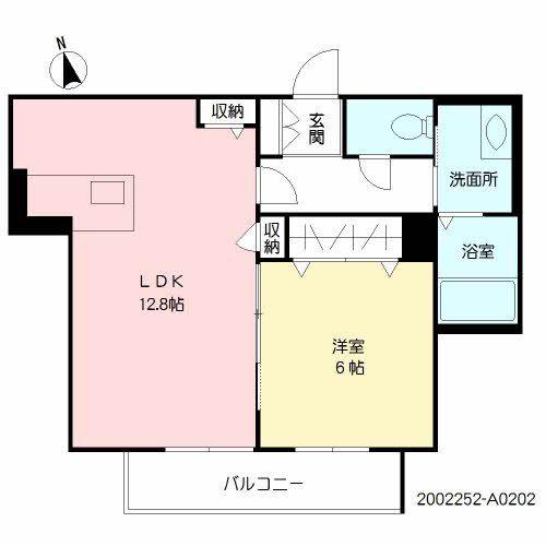 フェリクオーレ(1LDK/2階)の間取り写真