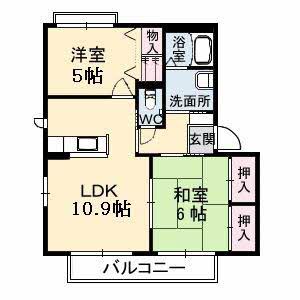 アン・シャーリー II(2LDK/2階)の間取り写真