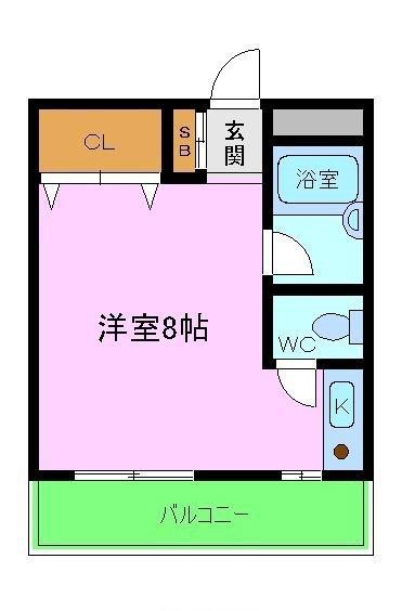 アルモカーサMOZU(ワンルーム/2階)の間取り写真