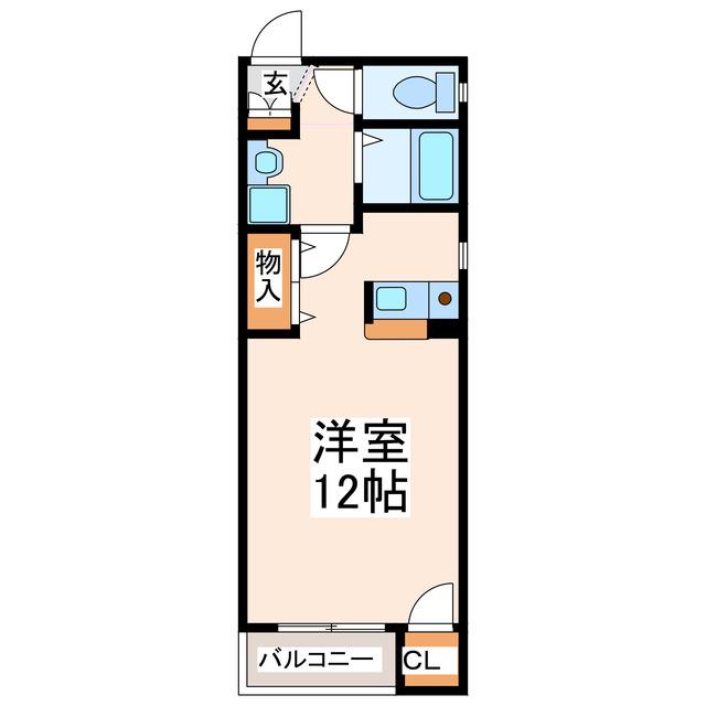 エスタジオ新屋敷(ワンルーム/3階)の間取り写真