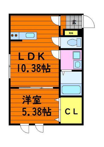 SARAH(1LDK/1階)の間取り写真