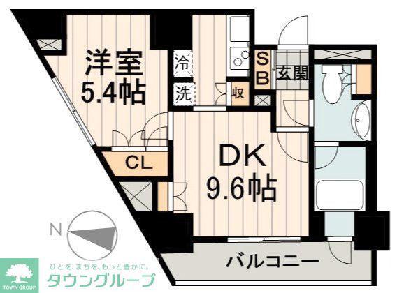 パークアクシス本郷の杜(1DK/5階)の間取り写真
