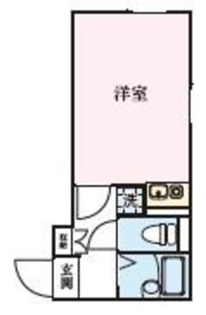 DKハイム(1K/2階)の間取り写真