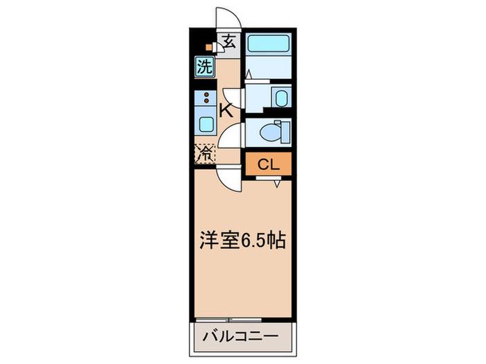シトラス新城(1K/1階)の間取り写真