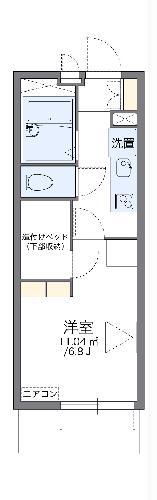 レオパレス米米(1K/4階)の間取り写真