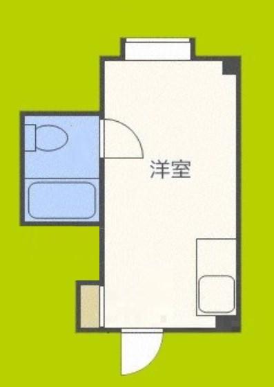 京橋ハイツ30(ワンルーム/5階)の間取り写真