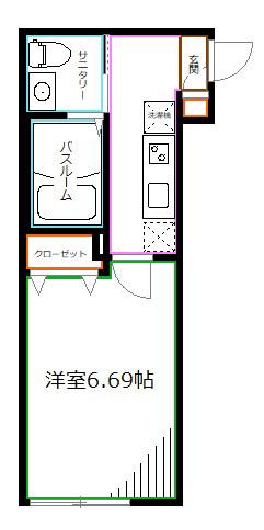 風香西荻(1K/1階)の間取り写真