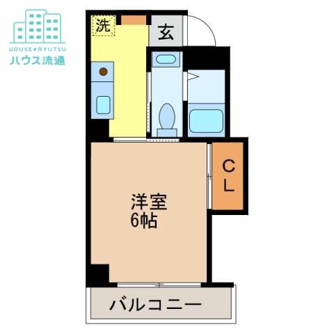 万才町SC(1K/3階)の間取り写真