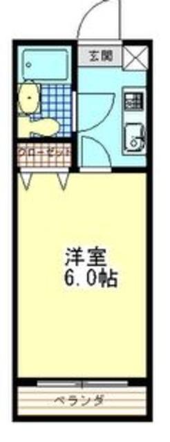 フラット87(1K/1階)の間取り写真