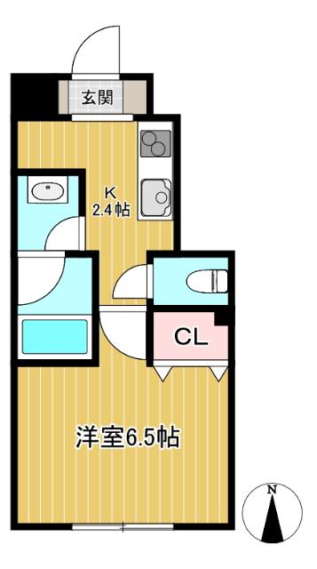 メゾンボヌール(1K/1階)の間取り写真