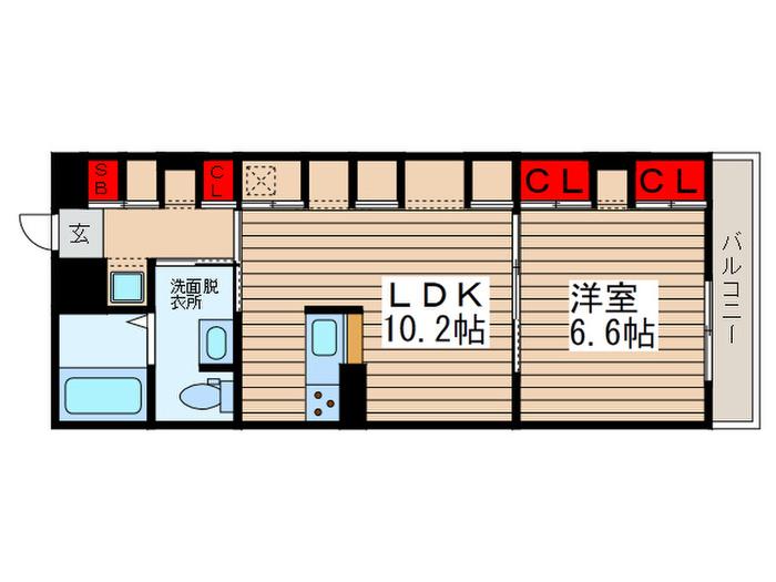 リブリ・JE-LLO DOVVOM(1LDK/1階)の間取り写真