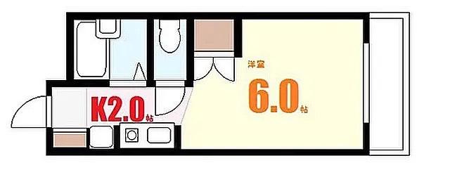 B-RESIDENCE古市(1K/3階)の間取り写真