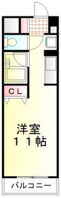 クリエール志木(ワンルーム/1階)の間取り写真