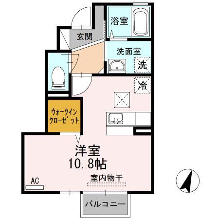 ブリーオ(ワンルーム/1階)の間取り写真
