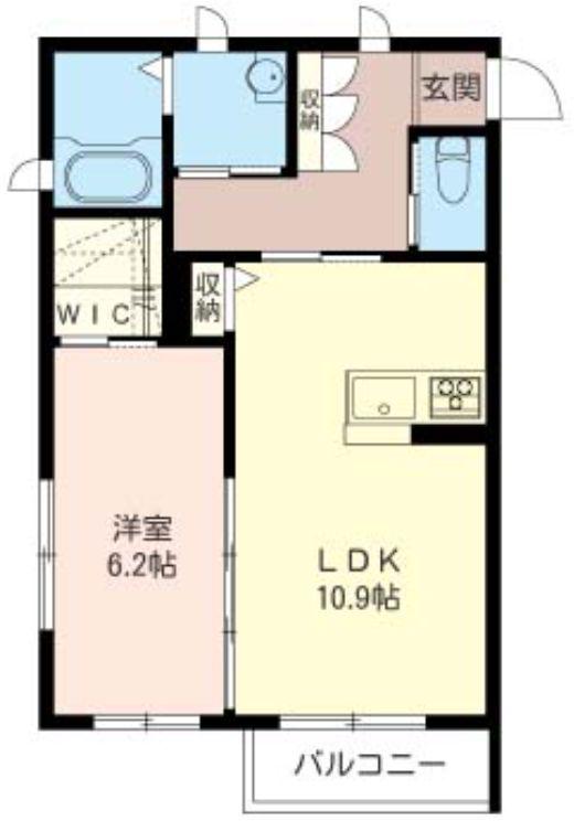 MARIPOSA(1LDK/1階)の間取り写真