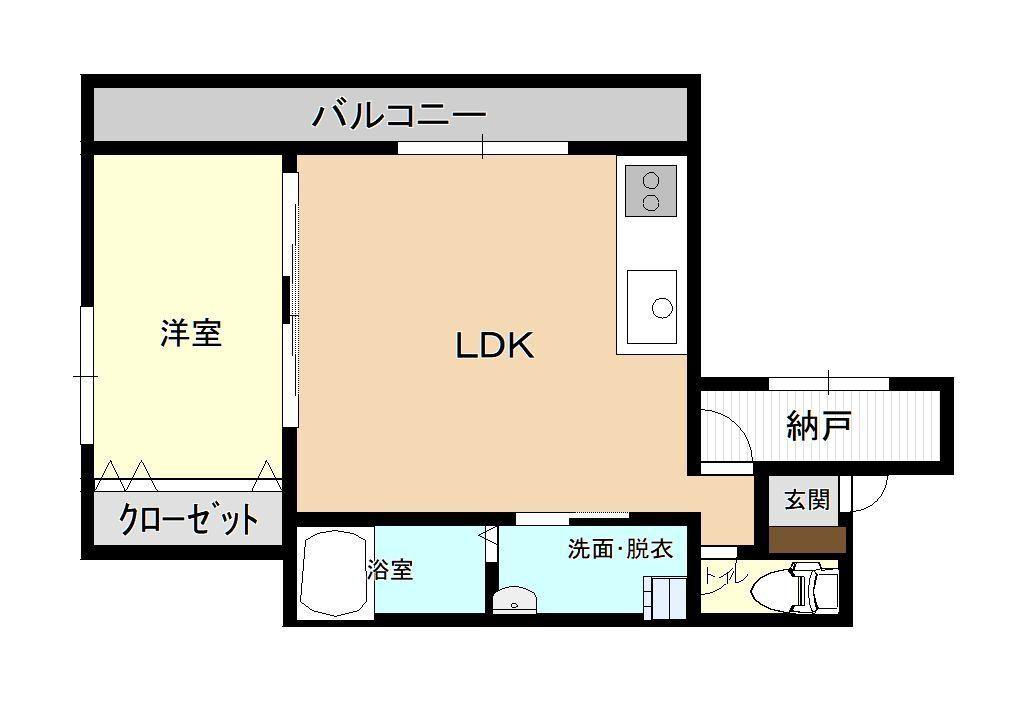 メゾンド桜(1SLDK/2階)の間取り写真